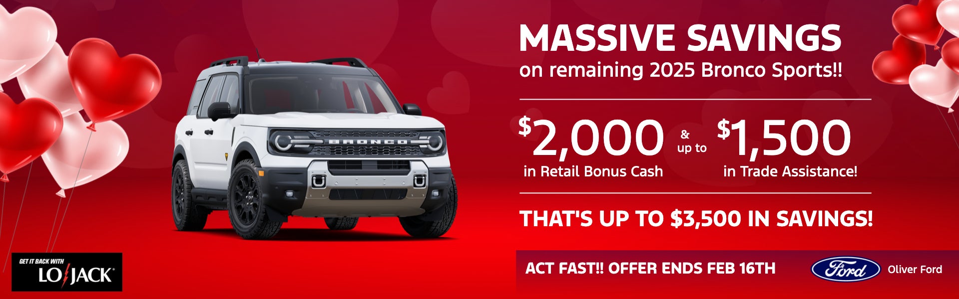MASSIVE SAVINGS on remaining 2025 Bronco Sports!!