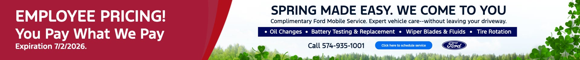 SPRING MADE EASY. WE COME TO YOU